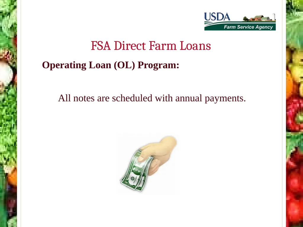 FSA Farm Loan Programs Norman Cummins USDA/FSA - slide 36 of 56