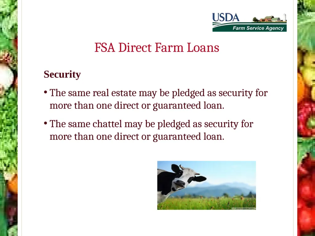 FSA Farm Loan Programs Norman Cummins USDA/FSA - slide 43 of 56