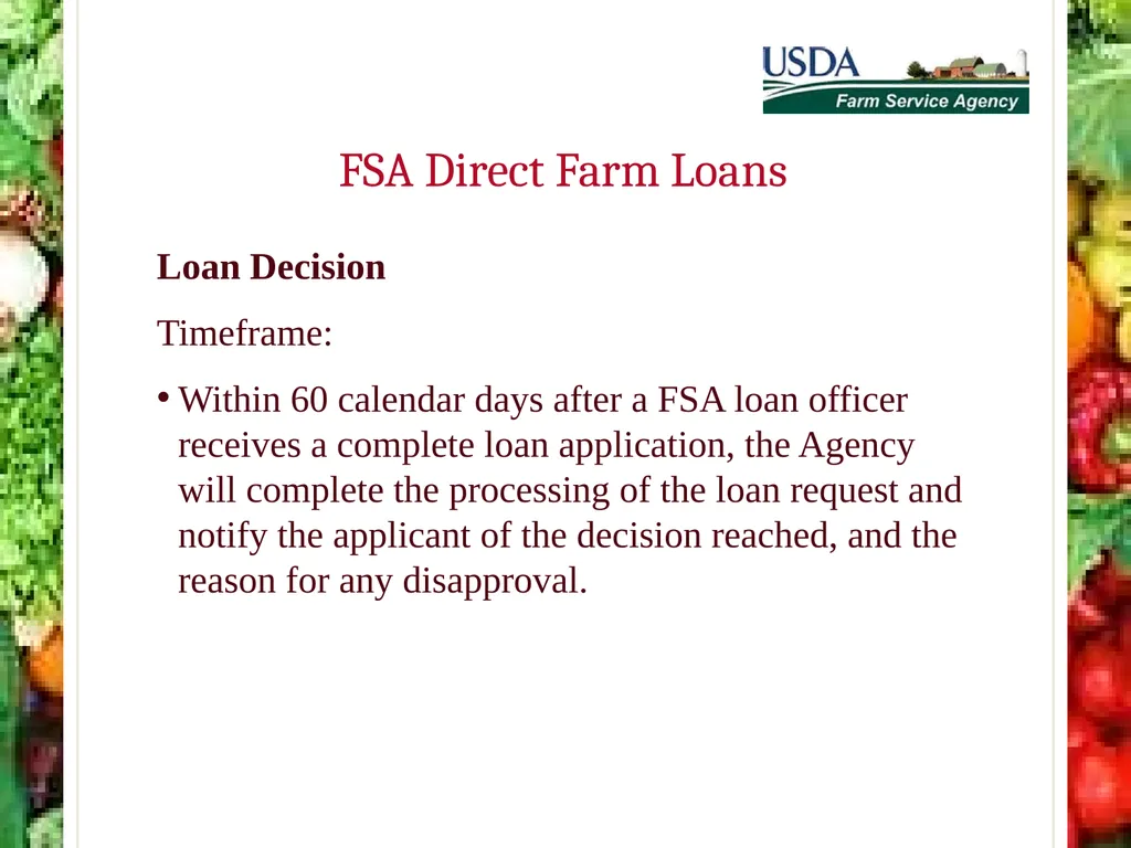 FSA Farm Loan Programs Norman Cummins USDA/FSA - slide 45 of 56