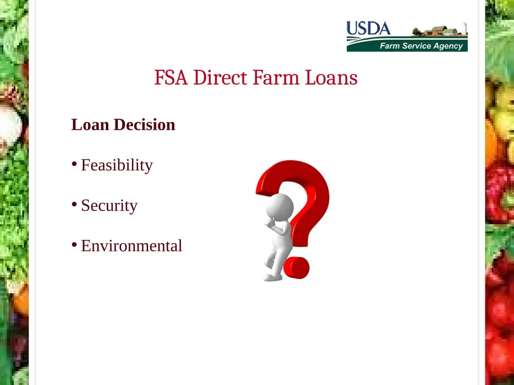 FSA Farm Loan Programs Norman Cummins USDA/FSA - slide 47 of 56
