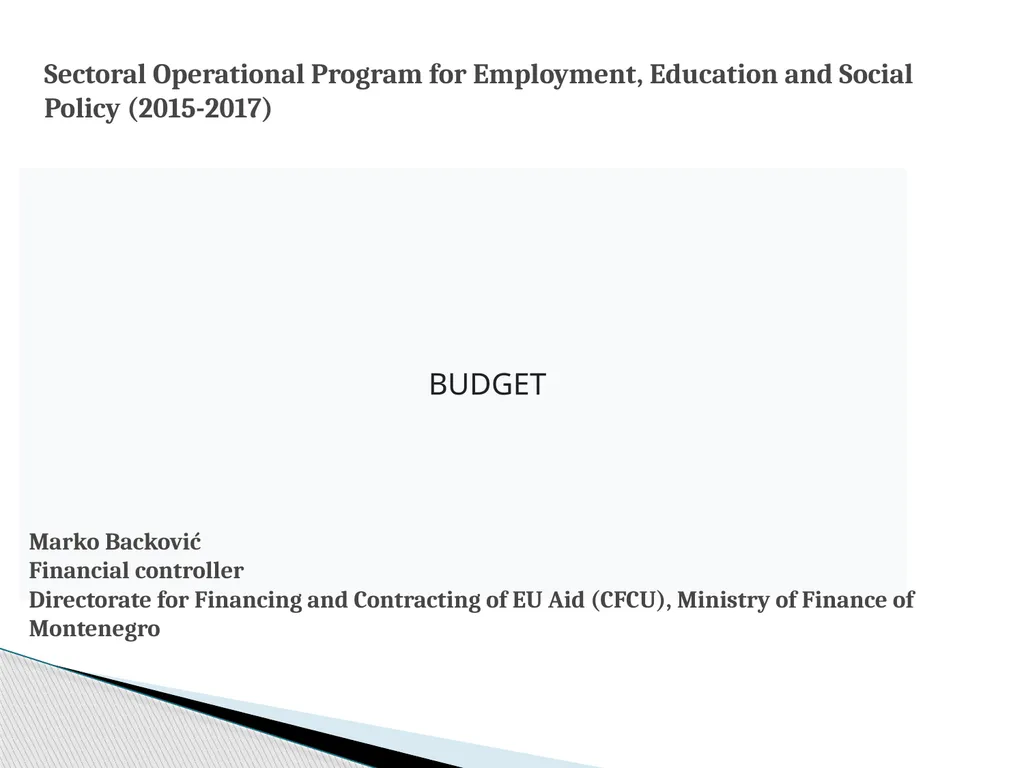 IMPLEMENTATION OF TRAINING AND EDUCATION FOR - slide 2 of 26