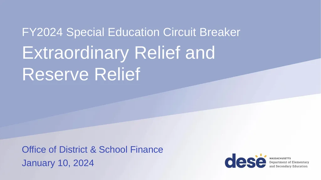 Extraordinary Relief and Reserve Relief Office of - slide 1 of 27