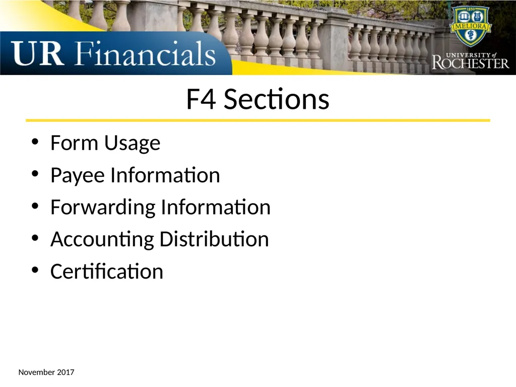 F4 Payment Request Form Training Reference - slide 3 of 18