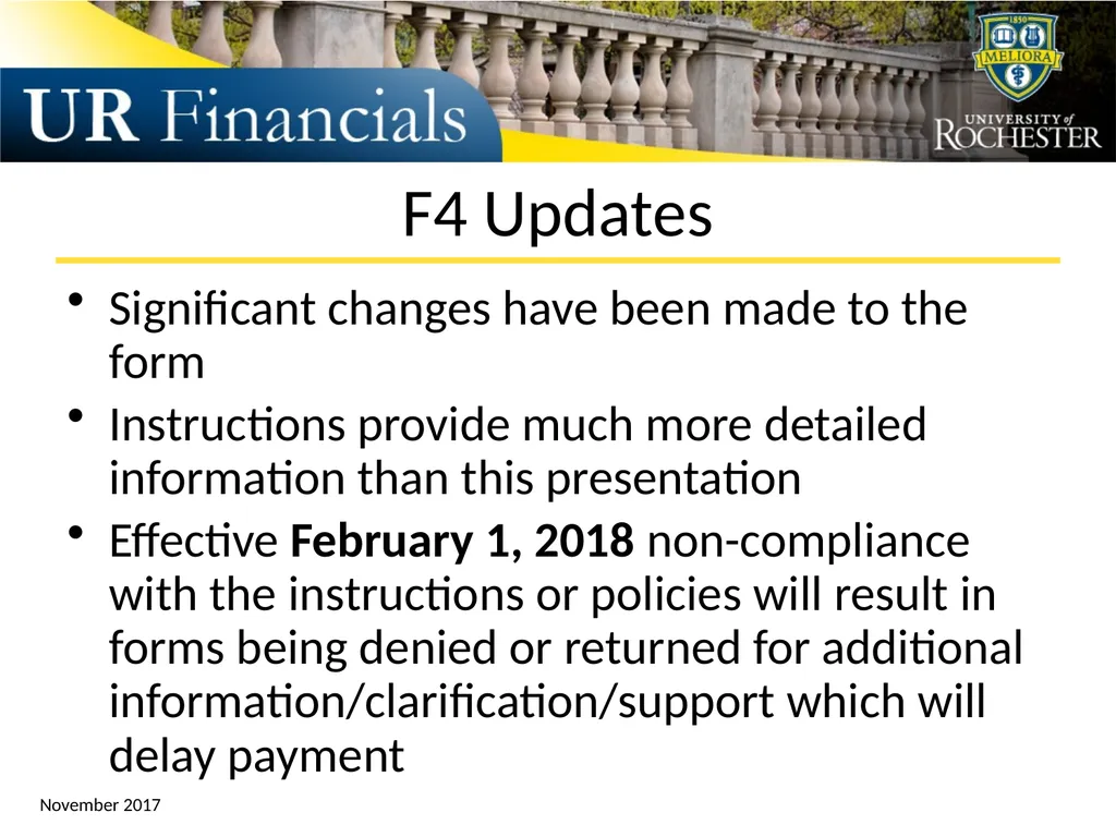 F4 Payment Request Form Training Reference - slide 2 of 18