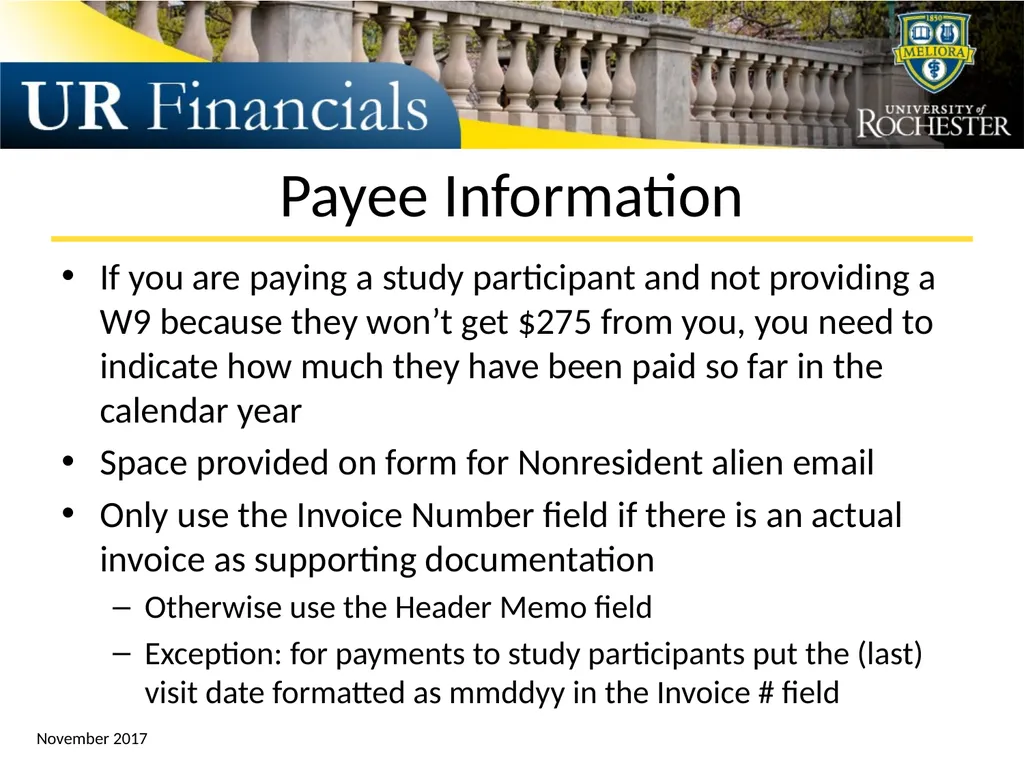 F4 Payment Request Form Training Reference - slide 10 of 18