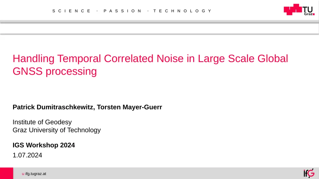 Handling Temporal Correlated Noise in Large Scale - slide 1 of 17