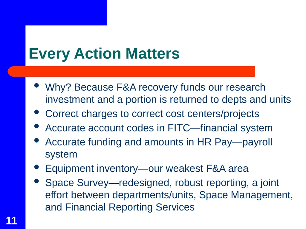 Facilities & Administrative Cost Rate Proposal - slide 11 of 21