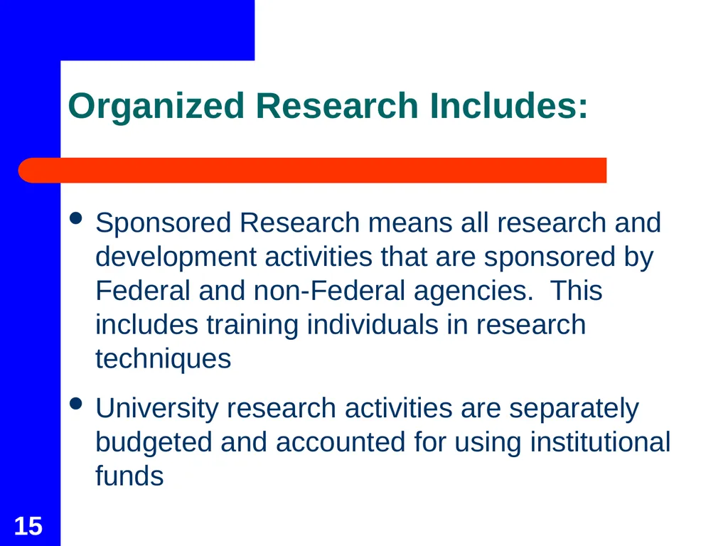 Facilities & Administrative Cost Rate Proposal - slide 15 of 21