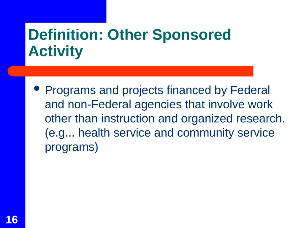 Facilities & Administrative Cost Rate Proposal - slide 16 of 21