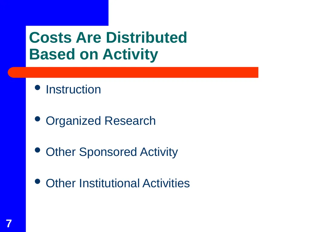 Facilities & Administrative Cost Rate Proposal - slide 7 of 21