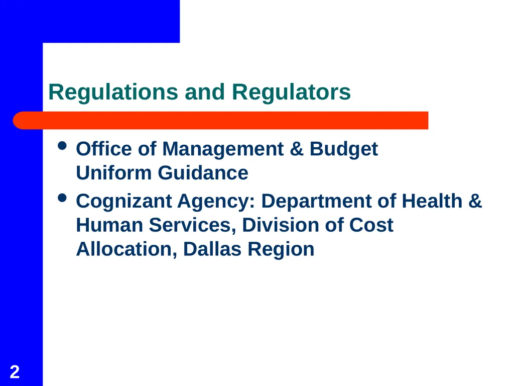 Facilities & Administrative Cost Rate Proposal - slide 2 of 21