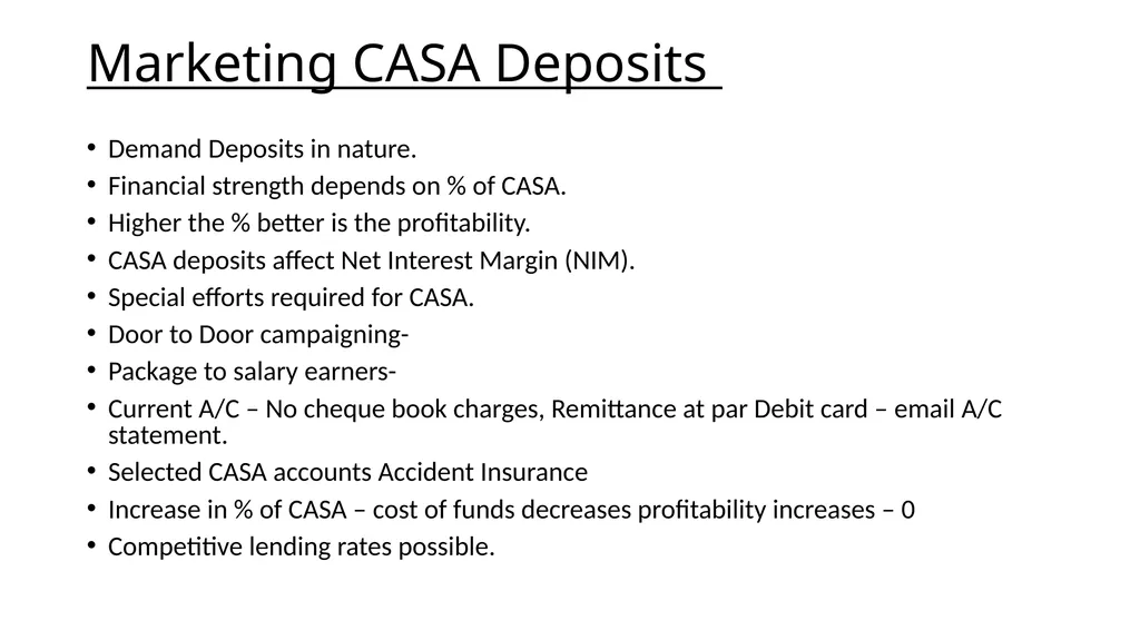 Marketing of Deposits Marketing definition :- Is - slide 11 of 19