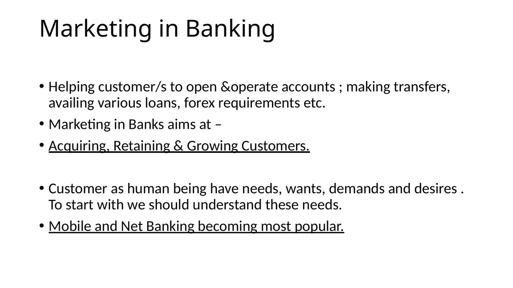 Marketing of Deposits Marketing definition :- Is - slide 5 of 19