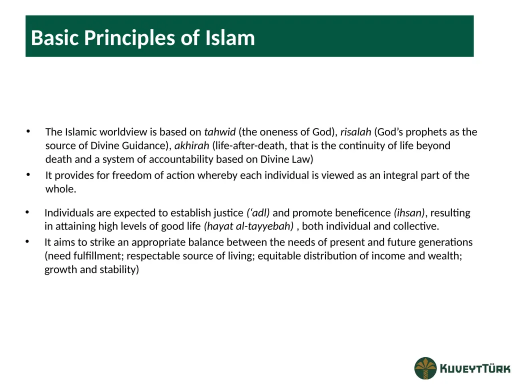 PRINCIPLES OF ISLAMIC BANKING Mustafa Dereci Group - slide 10 of 68