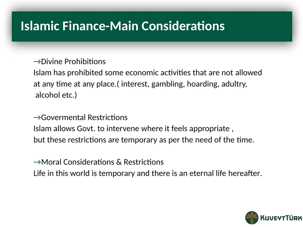 PRINCIPLES OF ISLAMIC BANKING Mustafa Dereci Group - slide 14 of 68