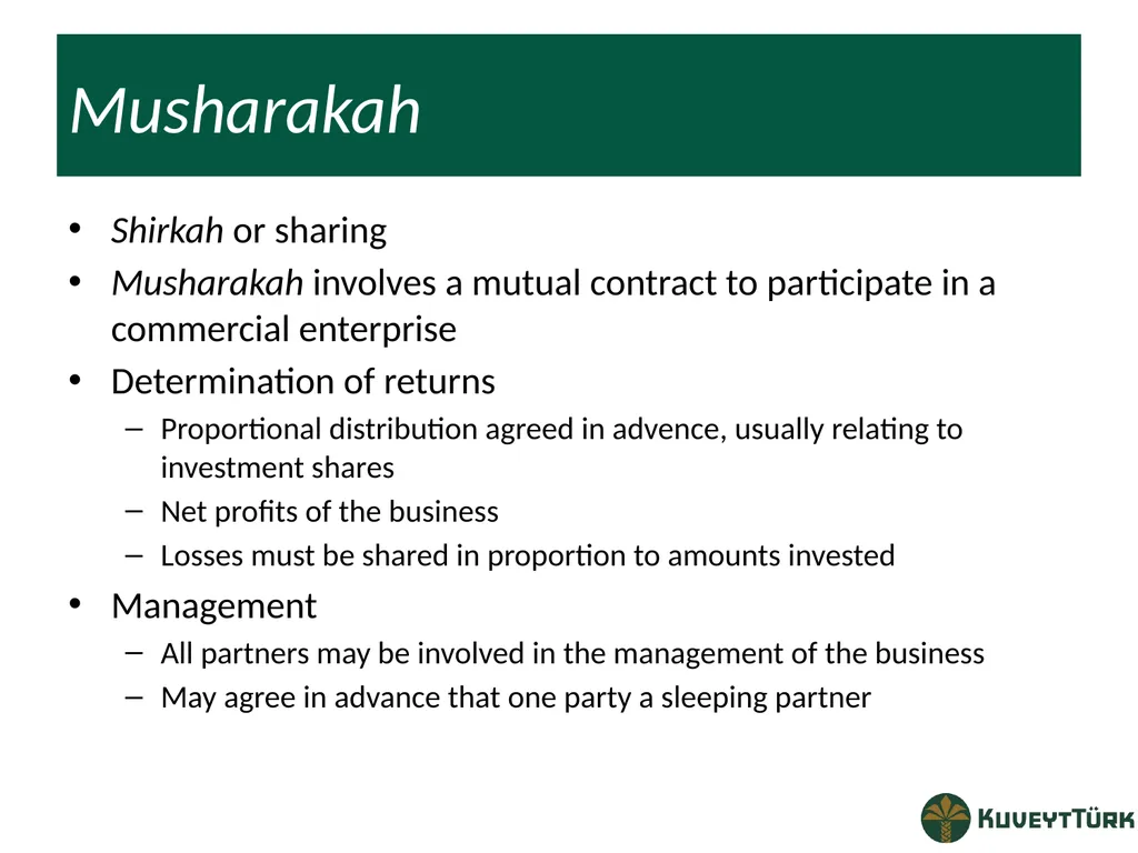 PRINCIPLES OF ISLAMIC BANKING Mustafa Dereci Group - slide 45 of 68