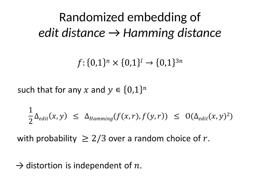 Streaming algorithms for edit distance Diptarka - slide 7 of 21