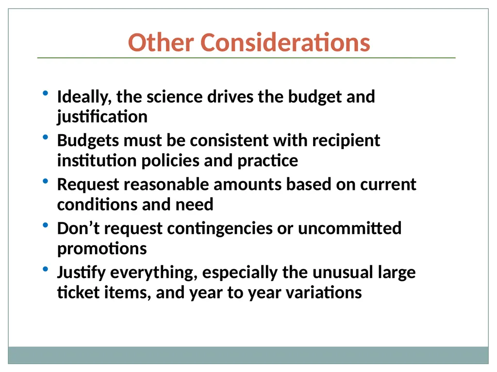Budget Building Blocks for Investigators NIH - slide 29 of 41