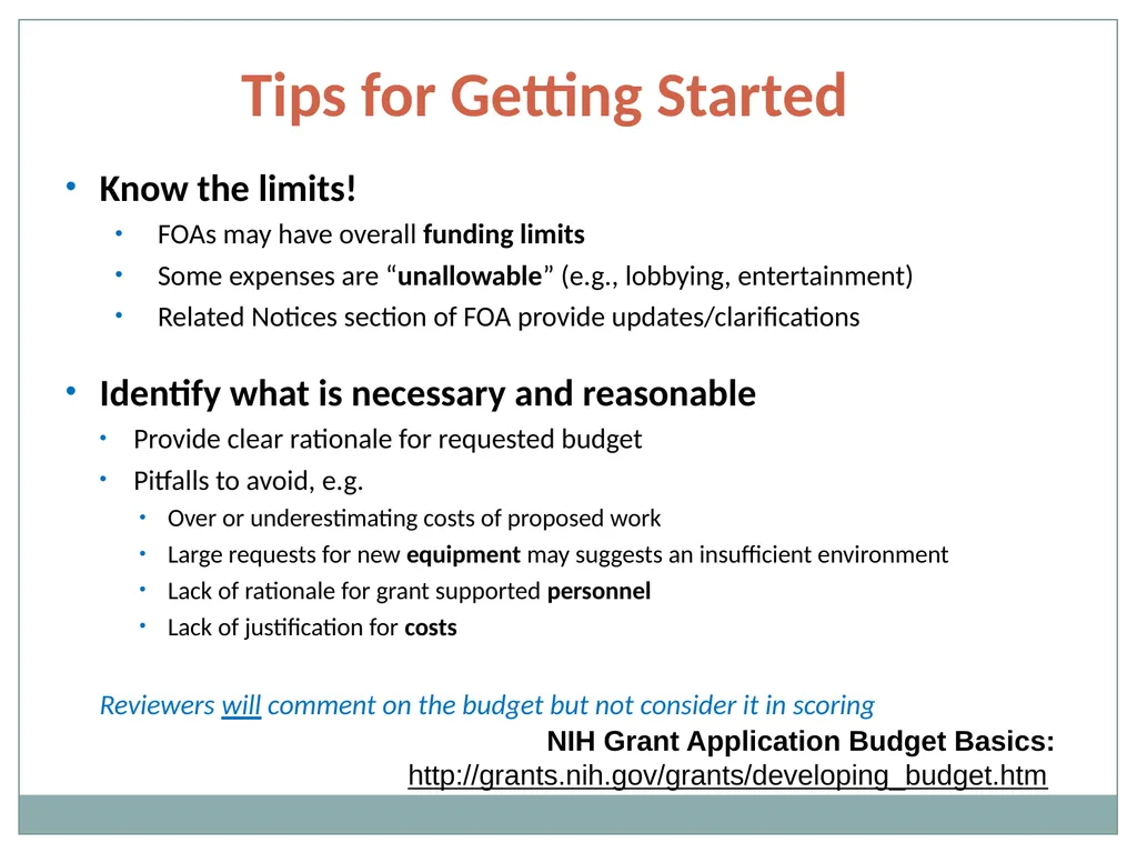 Budget Building Blocks for Investigators NIH - slide 6 of 41