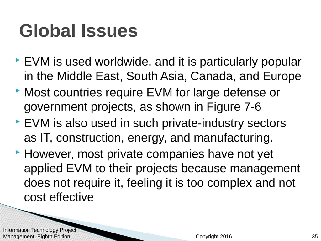 Chapter 7 Project Cost Management Information - slide 35 of 41