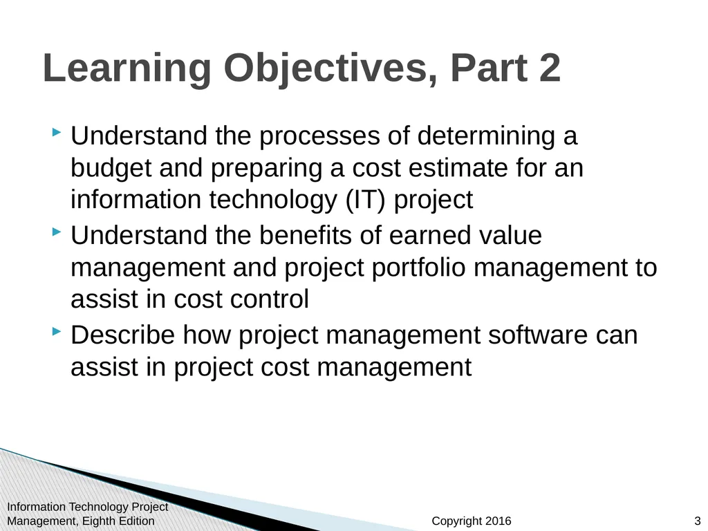 Chapter 7 Project Cost Management Information - slide 3 of 41