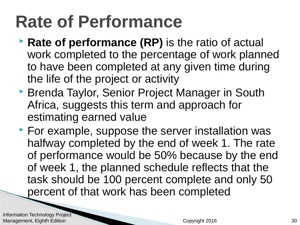 Chapter 7 Project Cost Management Information - slide 30 of 41