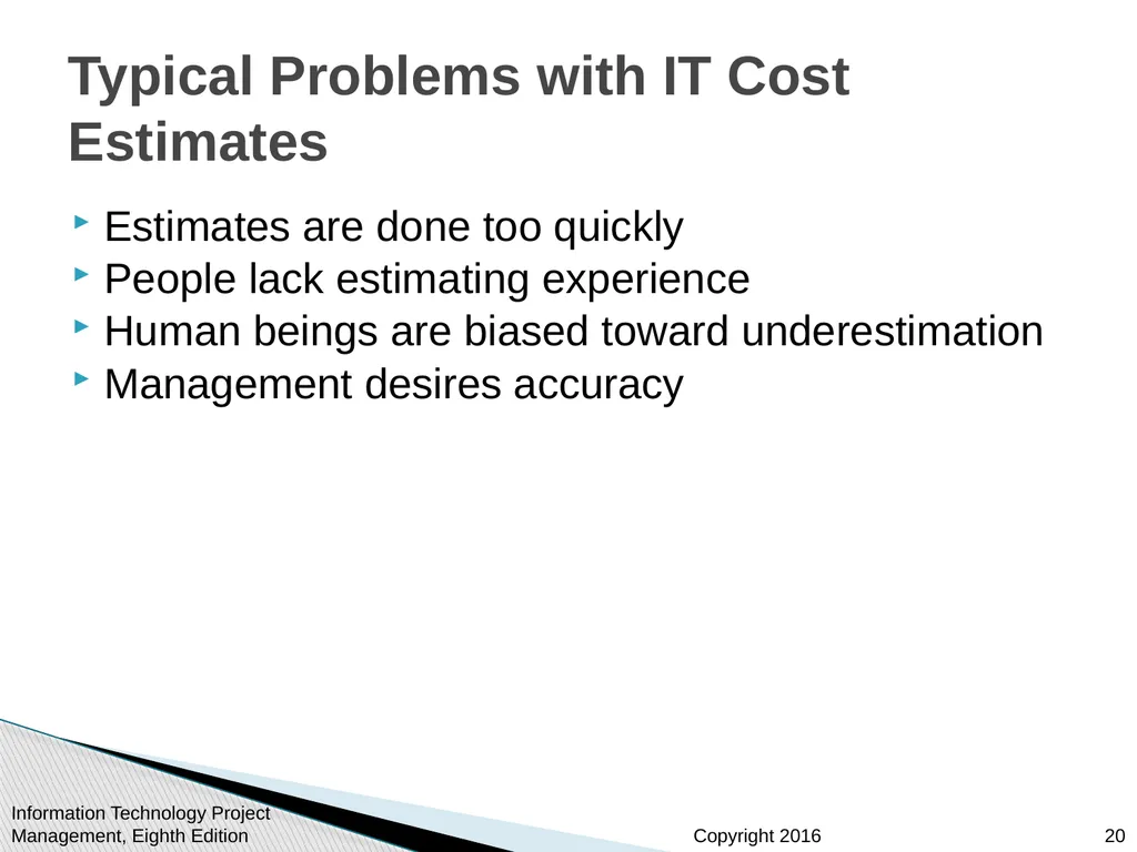 Chapter 7 Project Cost Management Information - slide 20 of 41