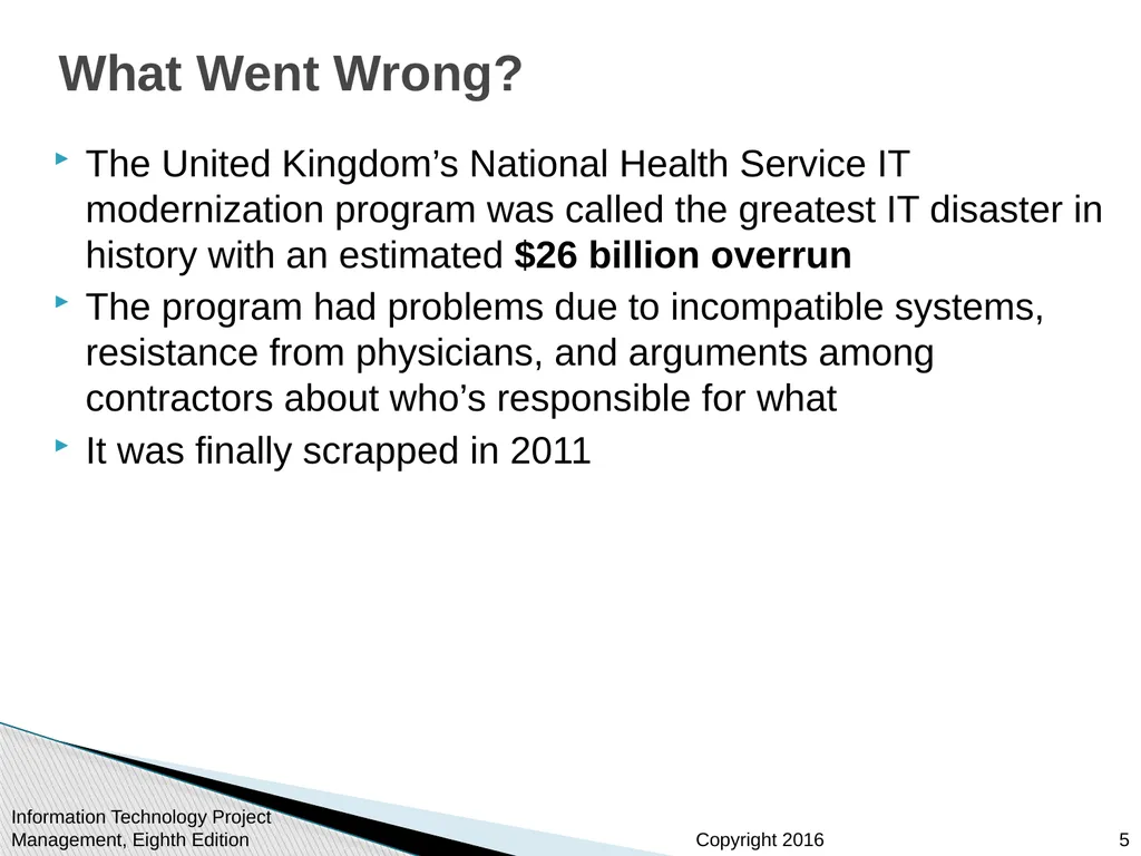Chapter 7 Project Cost Management Information - slide 5 of 41
