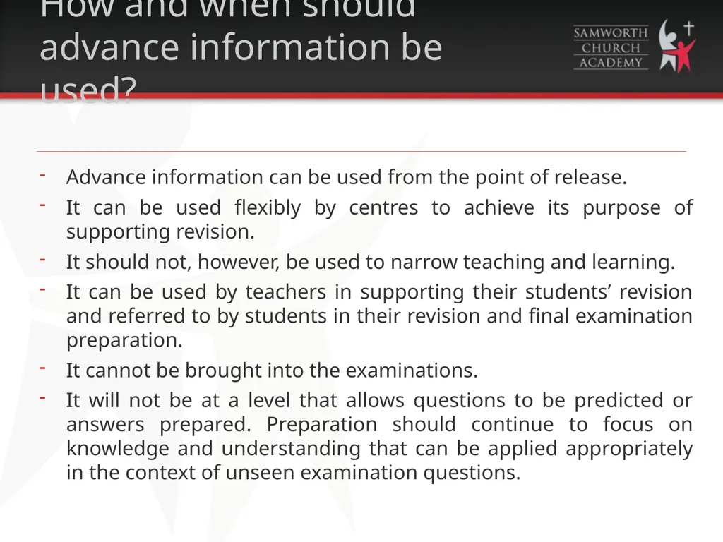 GCSE & A-Level Advance Exam Information 2021-2022 - slide 6 of 15
