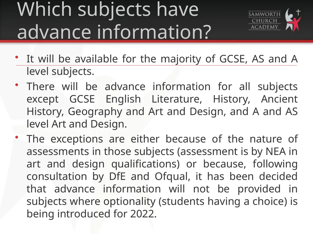 GCSE & A-Level Advance Exam Information 2021-2022 - slide 4 of 15