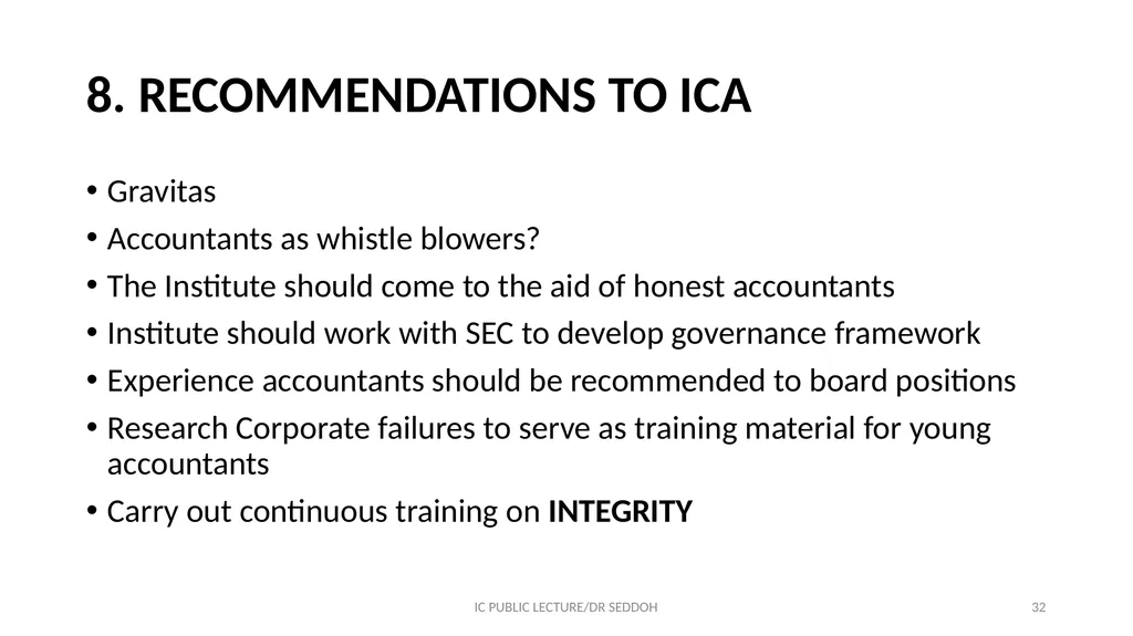 INSTITUTE OF CHARTERED ACCOUNTANTS CORPORATE - slide 31 of 32