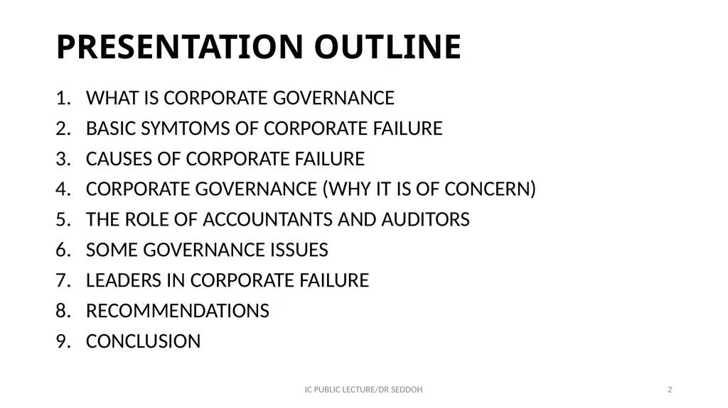 INSTITUTE OF CHARTERED ACCOUNTANTS CORPORATE - slide 2 of 32