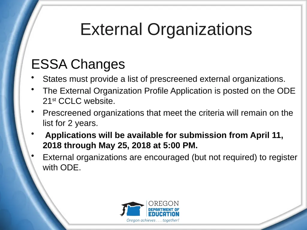 21st Century Community Learning Centers (CCLC) - slide 15 of 40