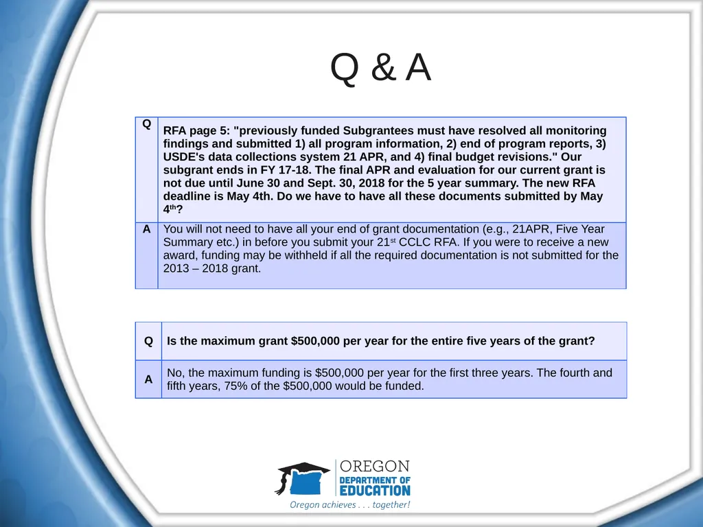 21st Century Community Learning Centers (CCLC) - slide 36 of 40