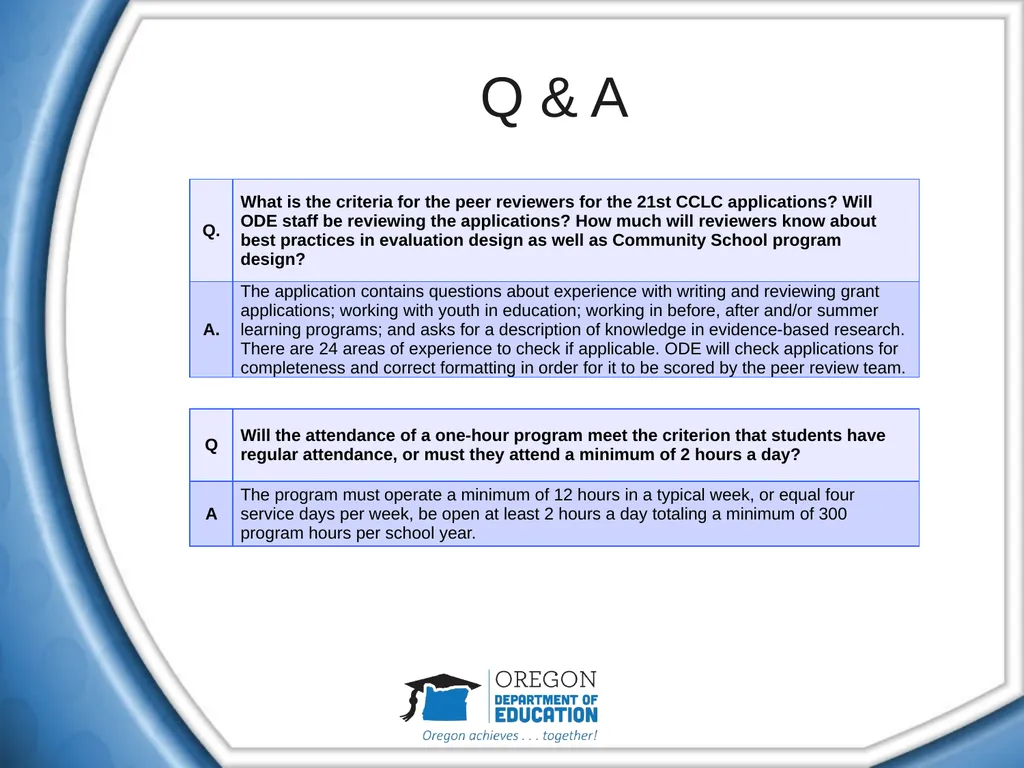 21st Century Community Learning Centers (CCLC) - slide 38 of 40
