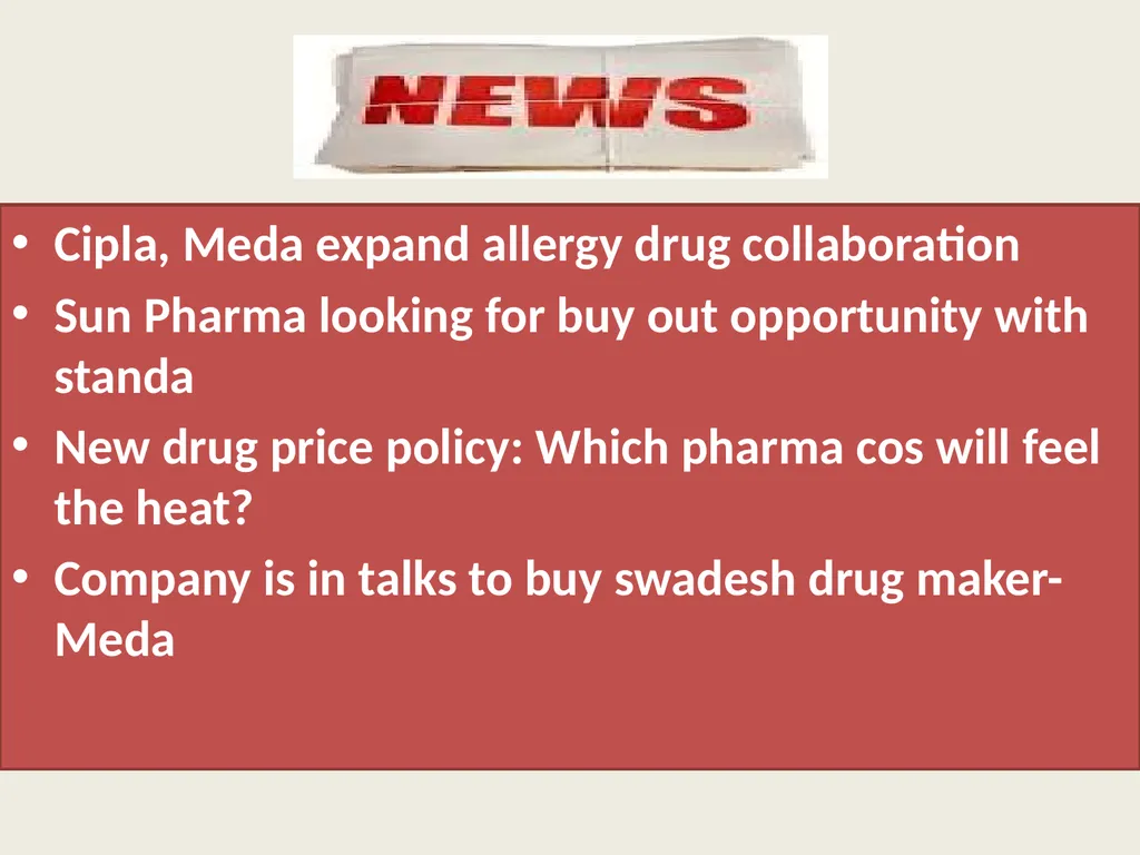 WELCOME PROFILE Parent Company Category Sector - slide 14 of 15
