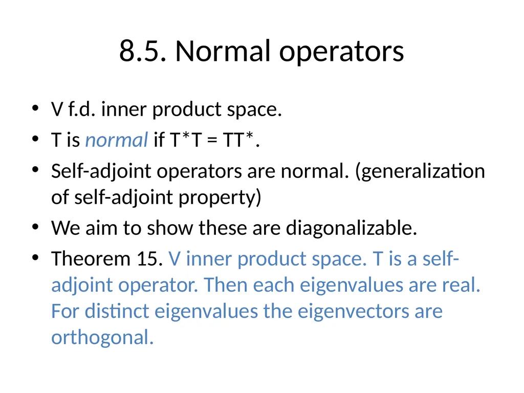 8.4. Unitary Operators Inner product preserving V, - slide 11 of 17