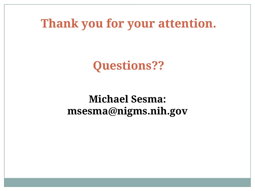 Michael A Sesma, Phd Chief, Postdoctoral training - slide 52 of 52