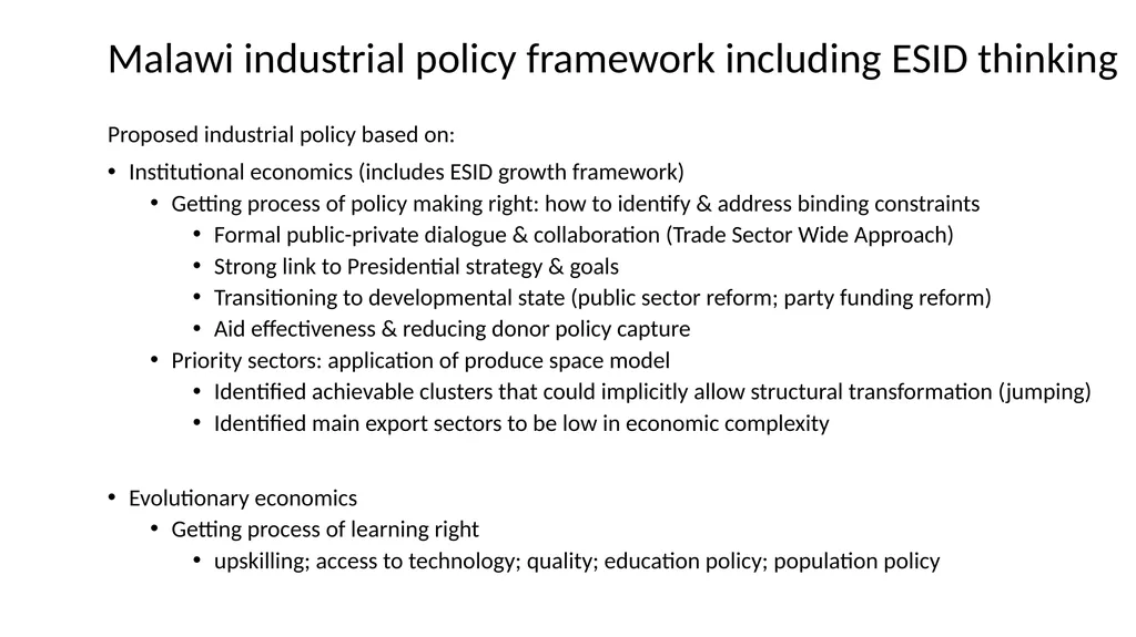 Malawi Case Study Political Economy Determinants - slide 34 of 35