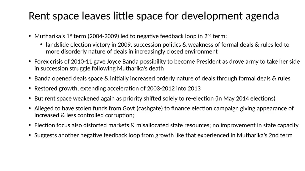 Malawi Case Study Political Economy Determinants - slide 28 of 35