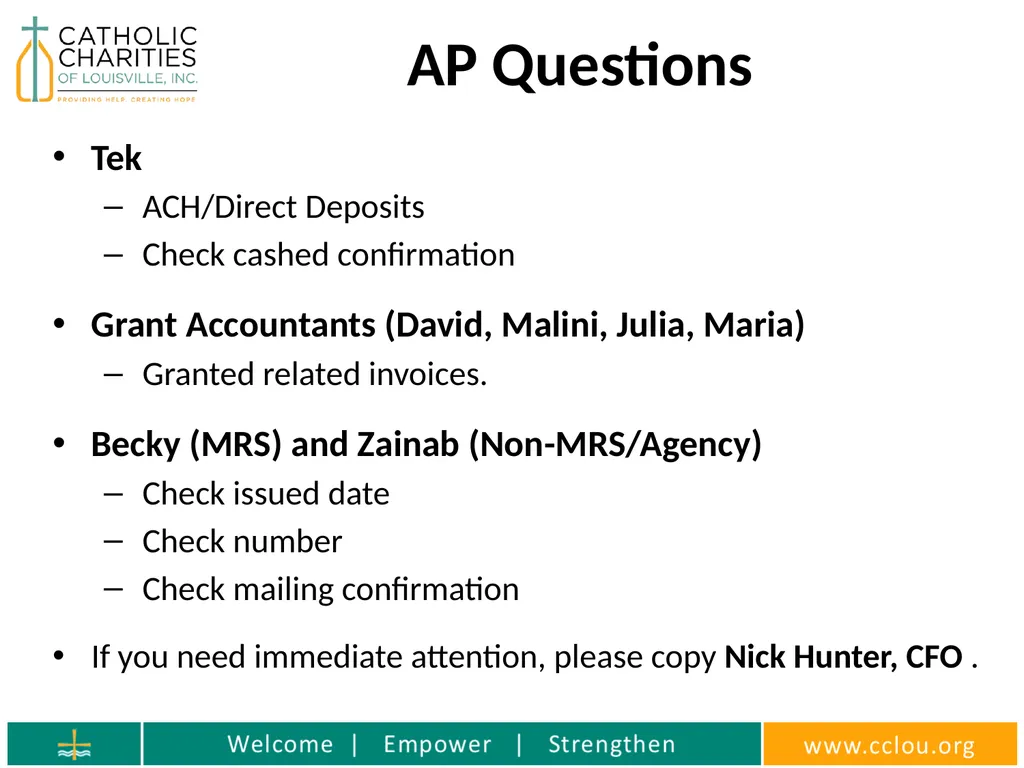 Catholic Charities Finance Training Who is the - slide 17 of 36