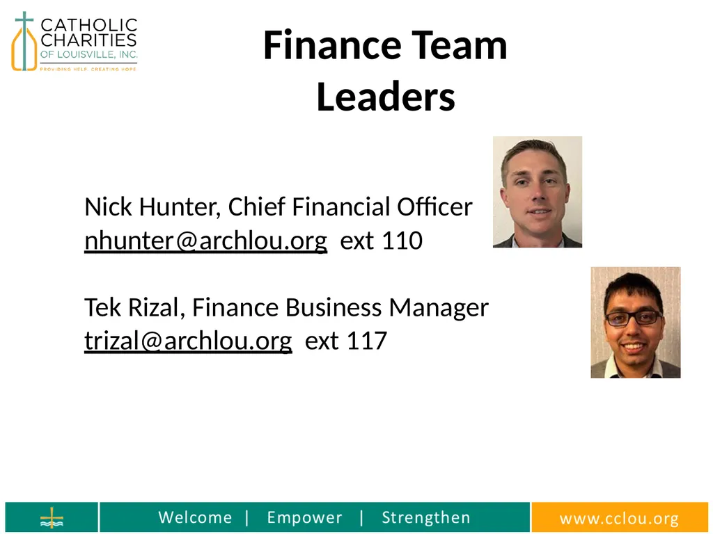Catholic Charities Finance Training Who is the - slide 3 of 36