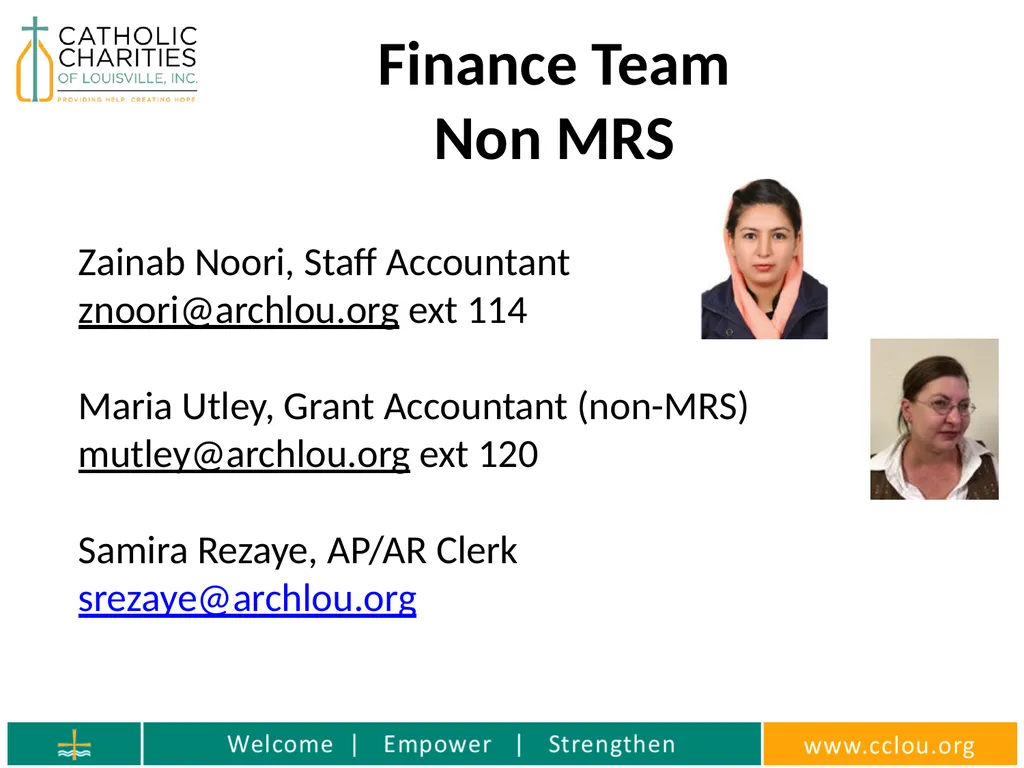 Catholic Charities Finance Training Who is the - slide 4 of 36