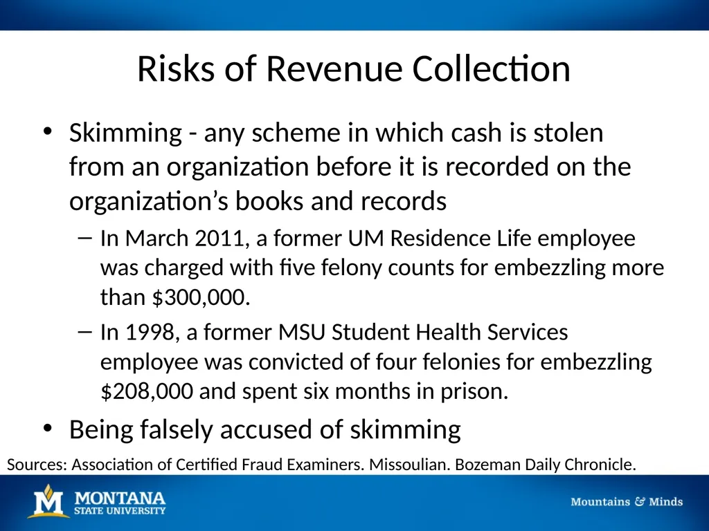 Revenue Collection January 14, 2020 Overview Risks - slide 3 of 34