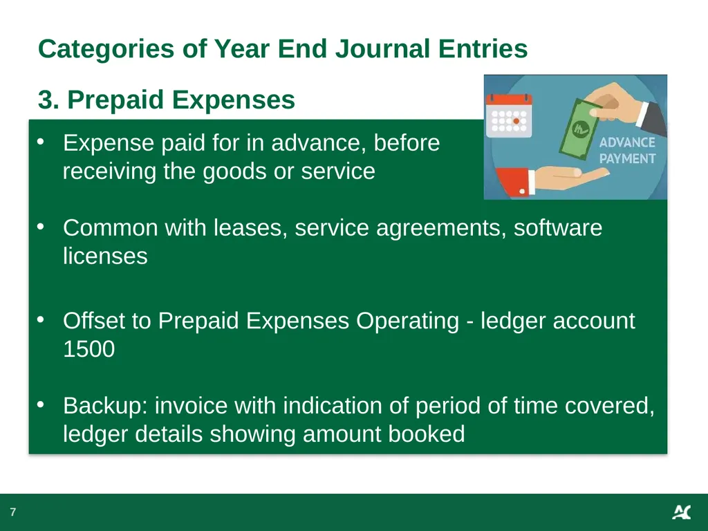 Year End Journal Entries Presentation to the - slide 7 of 14