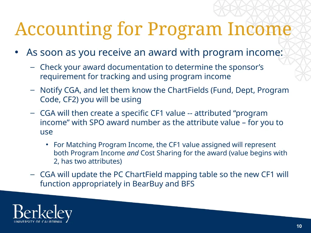 Contracts and Grants Accounting C&G Training - slide 10 of 15