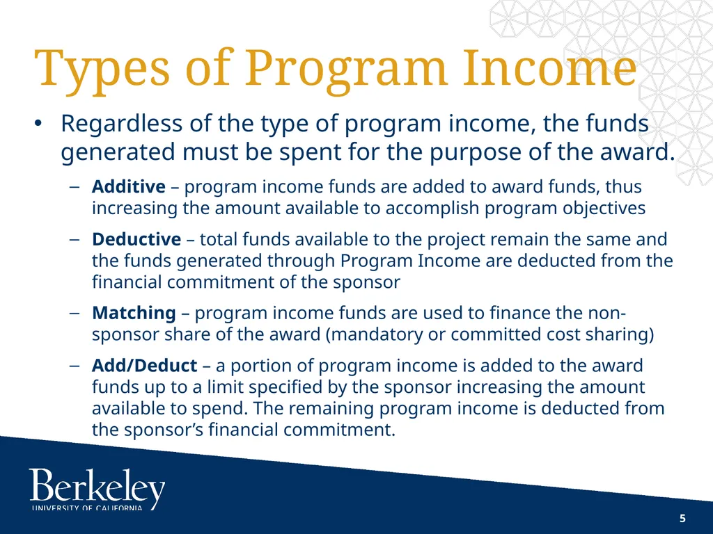 Contracts and Grants Accounting C&G Training - slide 5 of 15