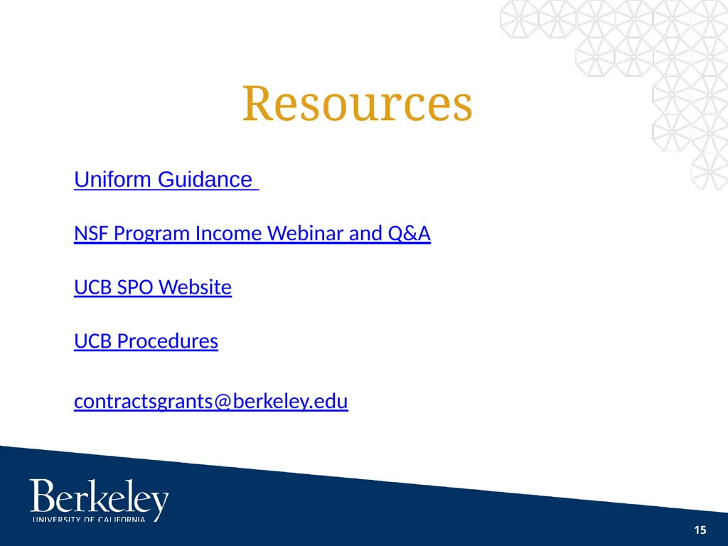 Contracts and Grants Accounting C&G Training - slide 15 of 15