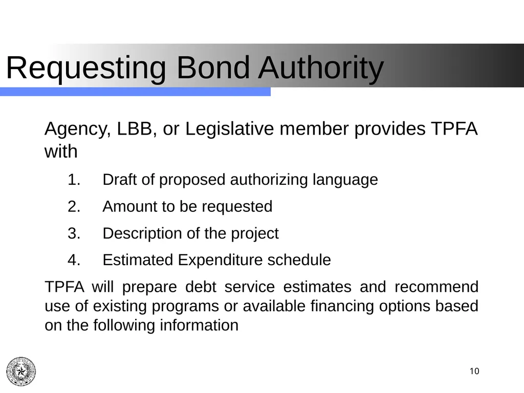 Texas Public Finance Authority Client Agency - slide 10 of 40