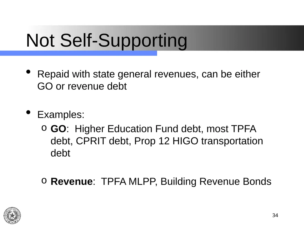 Texas Public Finance Authority Client Agency - slide 34 of 40